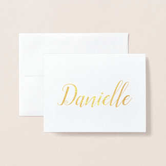 Tarjeta Con Relieve Metalizado Nombre personalizado | Bridesmaid | Danielle