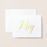 Tarjeta Con Relieve Metalizado Nombre personalizado | Bridesmaid | Meg<br><div class="desc">En el interior,  te puedes quedar en blanco para que escribas tus propios sentimientos.</div>