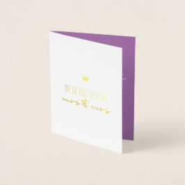 Tarjeta Con Relieve Metalizado Nos juntamos como la señora y el día de la señora 