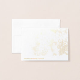 Tarjeta Con Relieve Metalizado Nota de agradecimiento de Bluebonnet