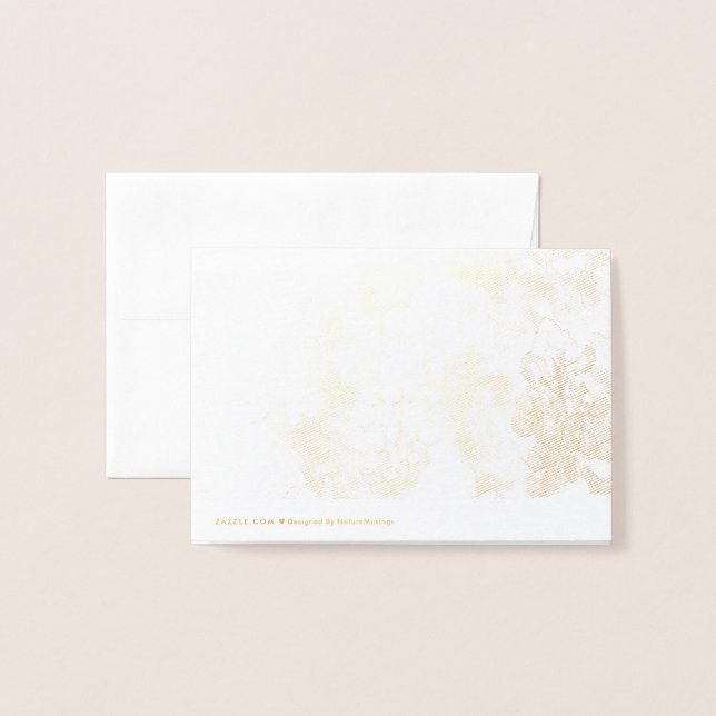 Tarjeta Con Relieve Metalizado Nota de agradecimiento de Bluebonnet (Reverso con sobre)