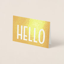 Nota Doblada Minimalista Hello Simple Modern Glam