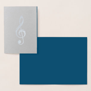 Tarjeta Con Relieve Metalizado Nota musical de HAMbyWG