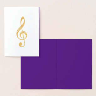 Tarjeta Con Relieve Metalizado Nota musical de HAMbyWG