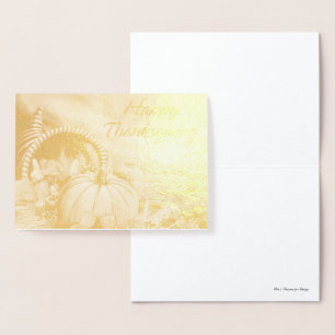 Tarjeta Con Relieve Metalizado Opciones del Feliz Día de Gracias 2