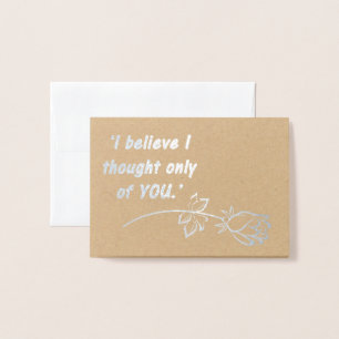 Tarjeta Con Relieve Metalizado Orgullo y prejuicio cita romántica