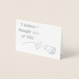 Tarjeta Con Relieve Metalizado Orgullo y prejuicio cita romántica