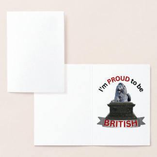 Tarjeta Con Relieve Metalizado Orgulloso de nuestras islas