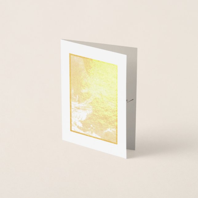 Tarjeta Con Relieve Metalizado Oro arte chino antiguo Feliz cumpleaños para ti (Anverso)