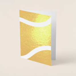 Tarjeta Con Relieve Metalizado oro de cumpleaños relacionado con los deportes de 