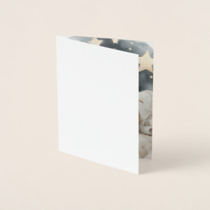 TARJETA CON RELIEVE METALIZADO OSO DE DORMIR