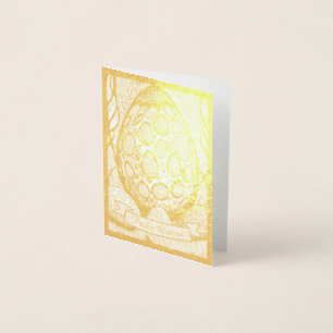 Tarjeta Con Relieve Metalizado Ostermotiv monocromo Personalizado mit Ostereier 2