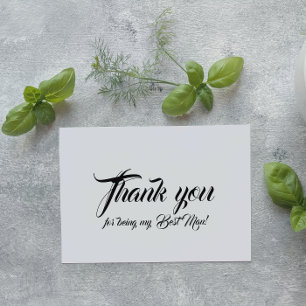 Tarjeta Con Relieve Metalizado Padrino de Boda Agradecimiento