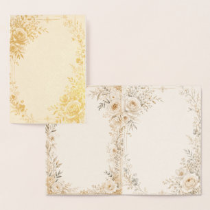 Tarjeta Con Relieve Metalizado Papelería de boda con detalles neutros refinados