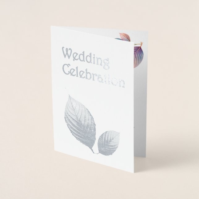 Tarjeta Con Relieve Metalizado Pastel irlandés deja Boda Pastels Dreamy (Anverso)