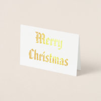 Patriótico Merry Christmas Caliligraphy Gold