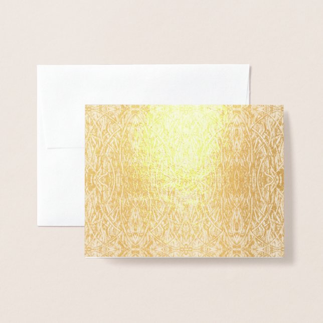 Tarjeta Con Relieve Metalizado Patrón de 'alfombra persa antigua- mira' CGWOMF! (Anverso con sobre)