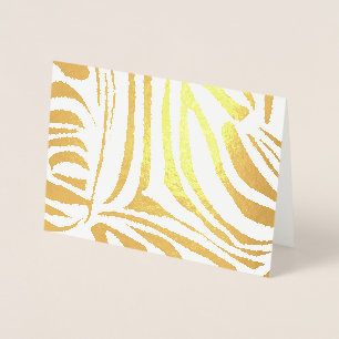 Tarjeta Con Relieve Metalizado Patrón de cebra