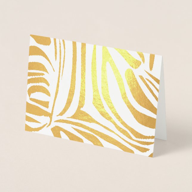 Tarjeta Con Relieve Metalizado Patrón de cebra (Anverso)