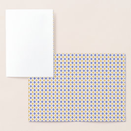 Tarjeta Con Relieve Metalizado Patrón de flor