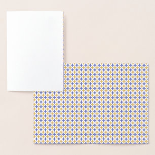 Tarjeta Con Relieve Metalizado Patrón de flor