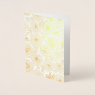 Tarjeta Con Relieve Metalizado Patrón de flores