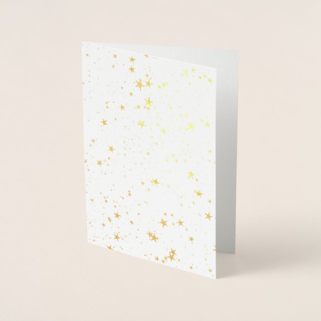 Tarjeta Con Relieve Metalizado Patrón de las estrellas doradas (Anverso)
