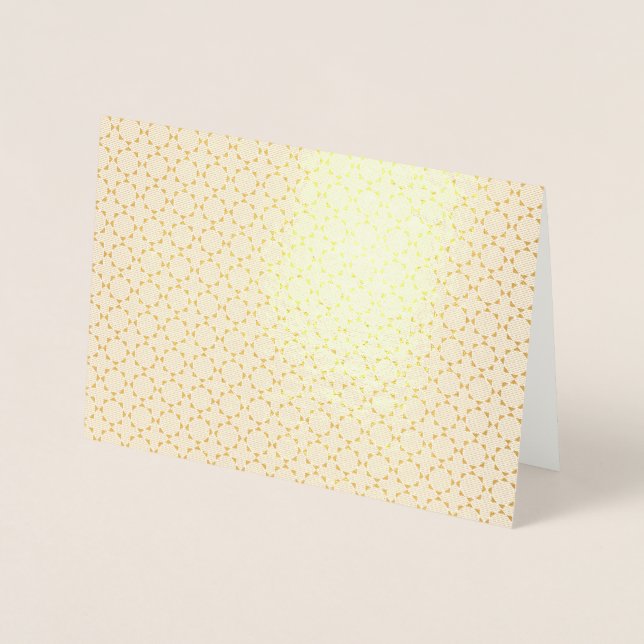 Tarjeta Con Relieve Metalizado Patrón geométrico islámico (Anverso)