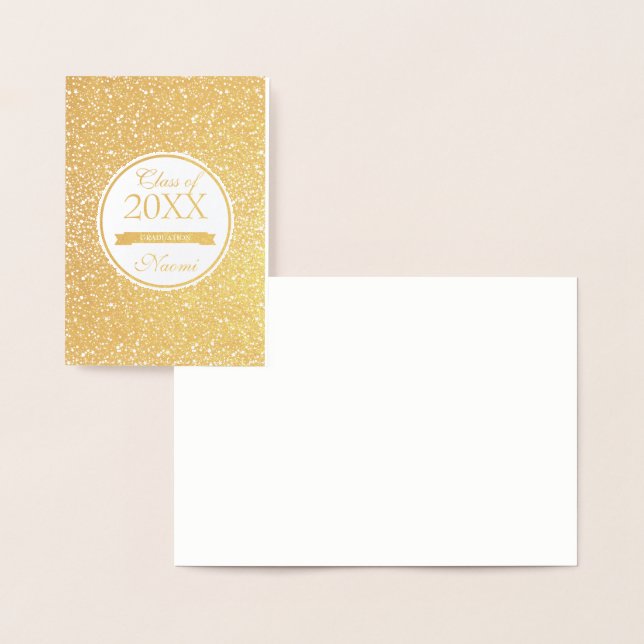 Tarjeta Con Relieve Metalizado Patrón Purpurina dorado (Demostración)