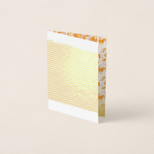 Tarjeta Con Relieve Metalizado Patrón textil con un gol y naranja vibrante