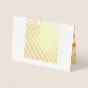 Tarjeta Con Relieve Metalizado Patrón textil con un gol y naranja vibrante