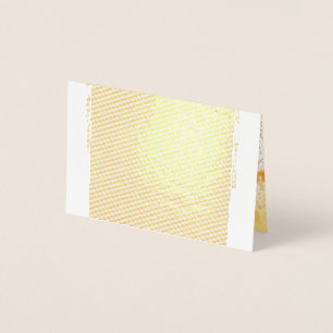 Tarjeta Con Relieve Metalizado Patrón textil con un vibrante naranja y dorado