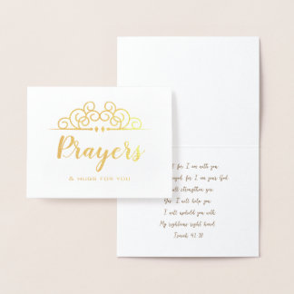 Tarjeta Con Relieve Metalizado Pensamiento de simpatía religiosa en tus oraciones