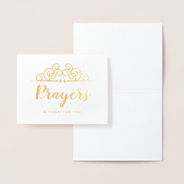 Tarjeta Con Relieve Metalizado Pensamiento de simpatía religiosa en tus oraciones (Demostración)