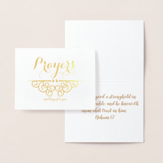 Tarjeta Con Relieve Metalizado Pensamiento de simpatía religiosa en tus oraciones