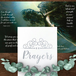 Tarjeta Con Relieve Metalizado Pensamiento religioso de simpatía en tus oraciones