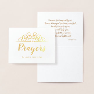 Tarjeta Con Relieve Metalizado Pensamiento religioso solidario de ustedes oracion