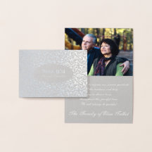 Personalizable Silver Damask Sympathy Gracias