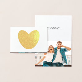 Tarjeta Con Relieve Metalizado Personalizado de texto y El día de San Valentín de