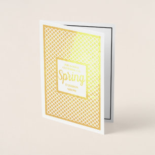 Tarjeta Con Relieve Metalizado Personalizado Fashion Show   Evento de empresa