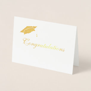 Tarjeta Con Relieve Metalizado Personalizado Felicitaciones Graduado