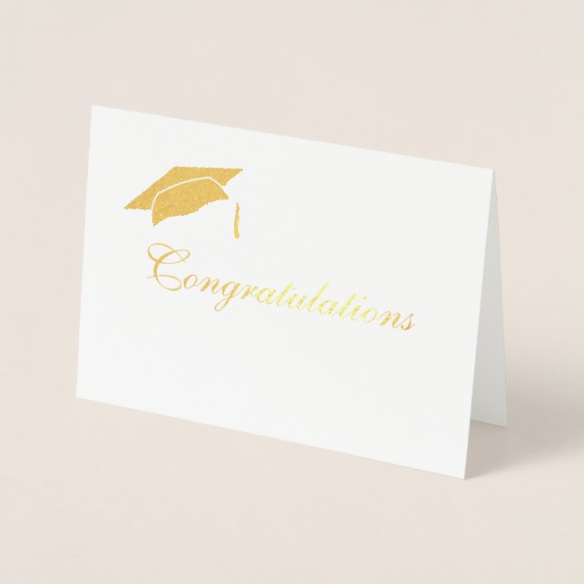 Tarjeta Con Relieve Metalizado Personalizado Felicitaciones Graduado (Anverso)