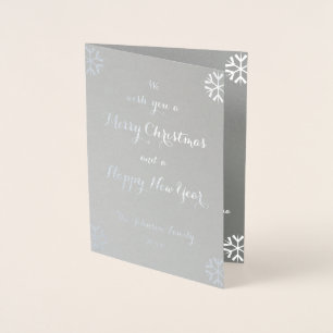Tarjeta Con Relieve Metalizado Personalizado Navidades personalizados festejan Añ