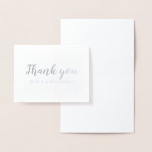 Tarjeta Con Relieve Metalizado Personalizado Relieve metalizado Plata Boda Nombre