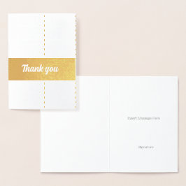 Tarjeta Con Relieve Metalizado Personalizado simple Gracias tarjeta de Relieve me