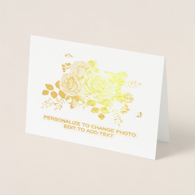 Tarjeta Con Relieve Metalizado Personalizar Añadir nombre foto o ilustración (Anverso)