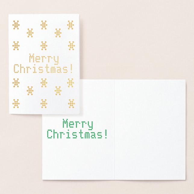 Tarjeta Con Relieve Metalizado Personalizar, Feliz Navidad, copos de nieve (Demostración)