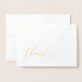 Tarjeta Con Relieve Metalizado PixDezines Gold Confetti Gracias