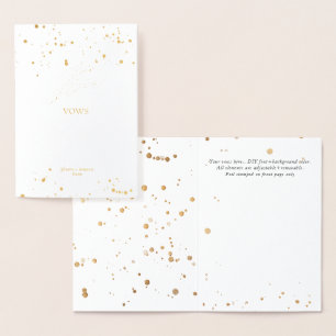 Tarjeta Con Relieve Metalizado PixDezines Gold Luxe Caligrafía Sus Votos