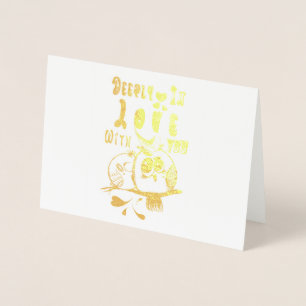 Tarjeta Con Relieve Metalizado Profundamente Enamorado De Ti